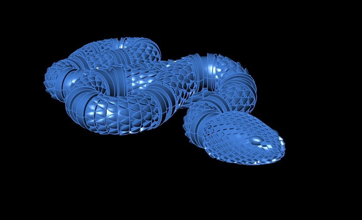 Pendant Snake Gucci 3D print model 3D print model_9