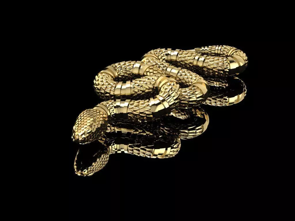 Pendant Snake Gucci 3D print model 3D print model_0