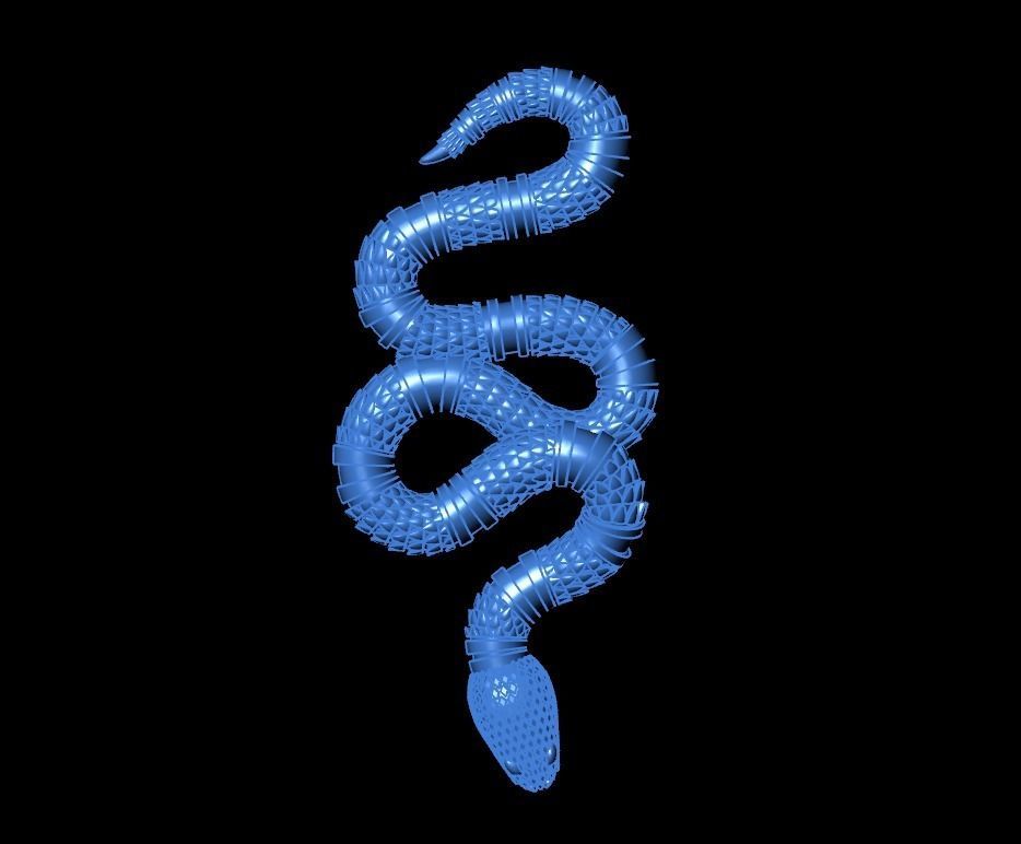 Pendant Snake Gucci 3D print model 3D print model_10