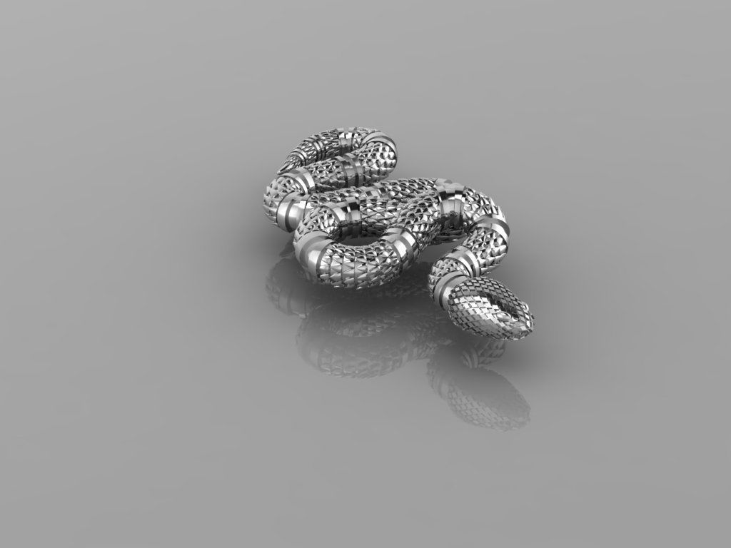 Pendant Snake Gucci 3D print model 3D print model_4