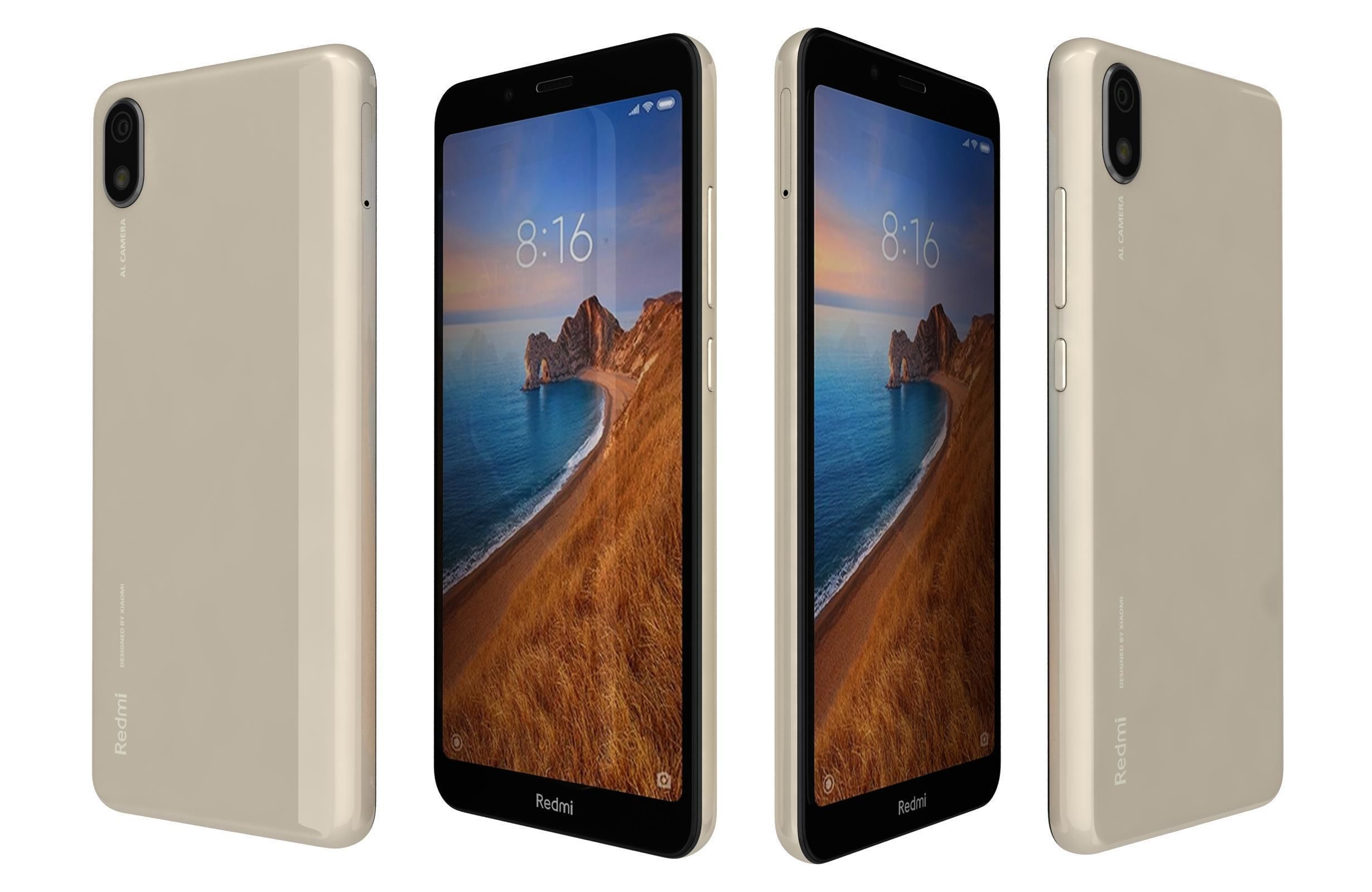 Xiaomi Redmi 7A Matte Gold 3D model_5