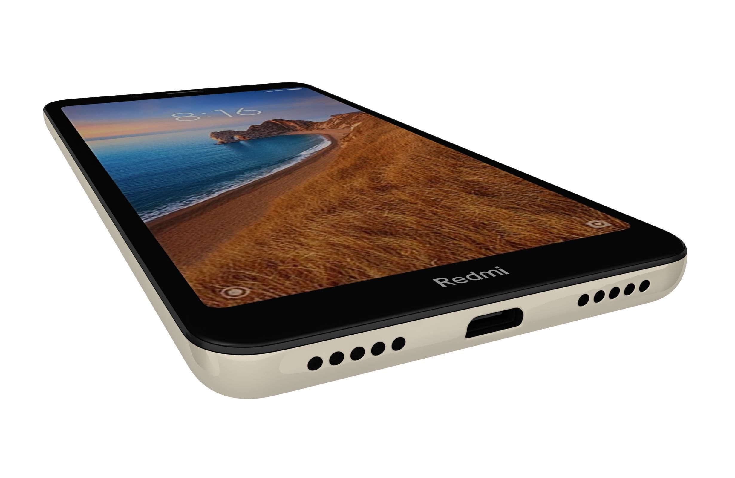 Xiaomi Redmi 7A Matte Gold 3D model_10