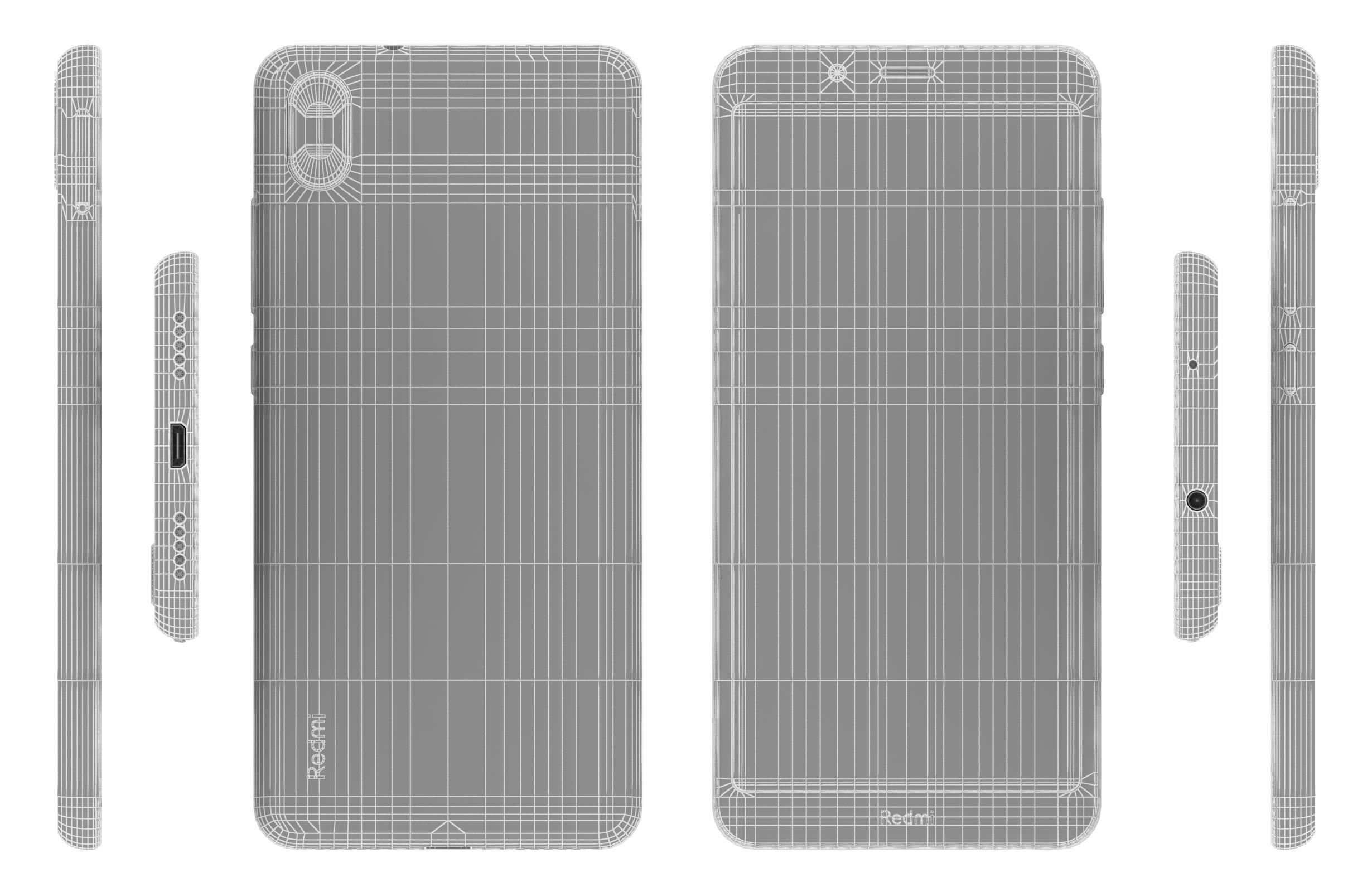 Xiaomi Redmi 7A Matte Gold 3D model_14