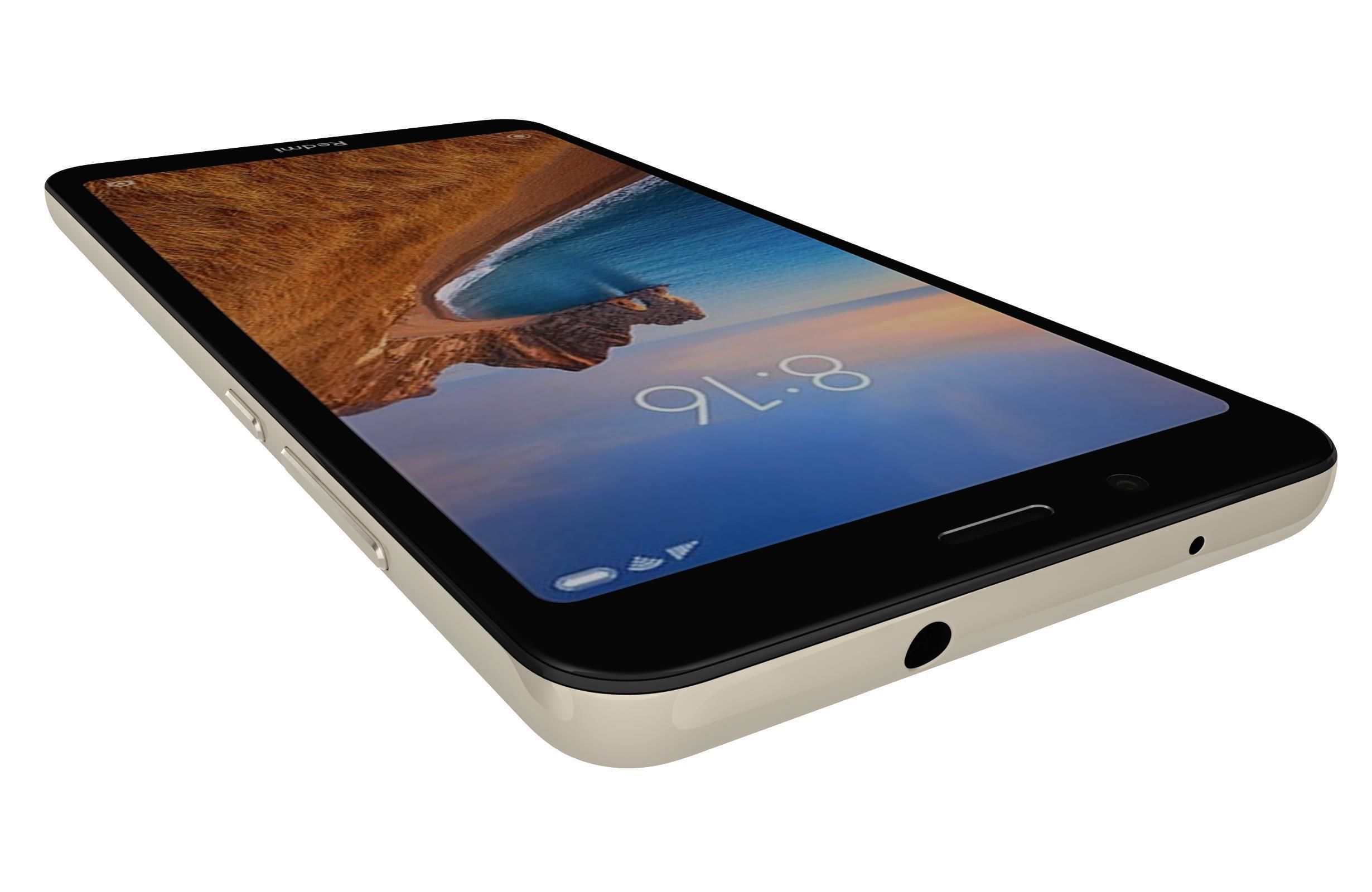 Xiaomi Redmi 7A Matte Gold 3D model_7