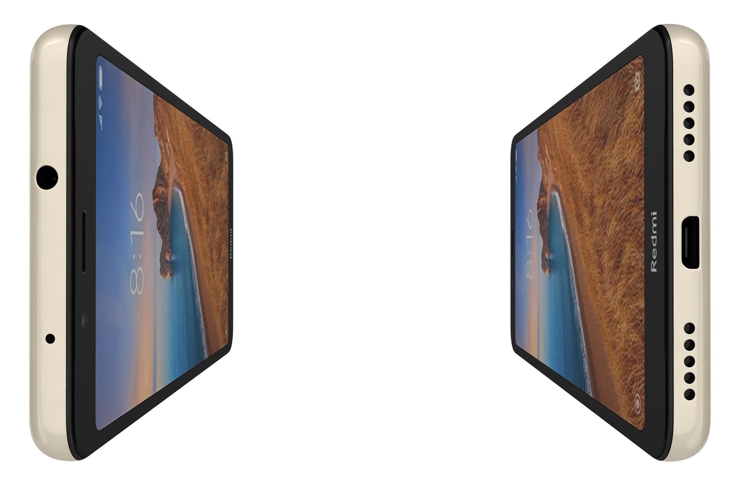 Xiaomi Redmi 7A Matte Gold 3D model_11