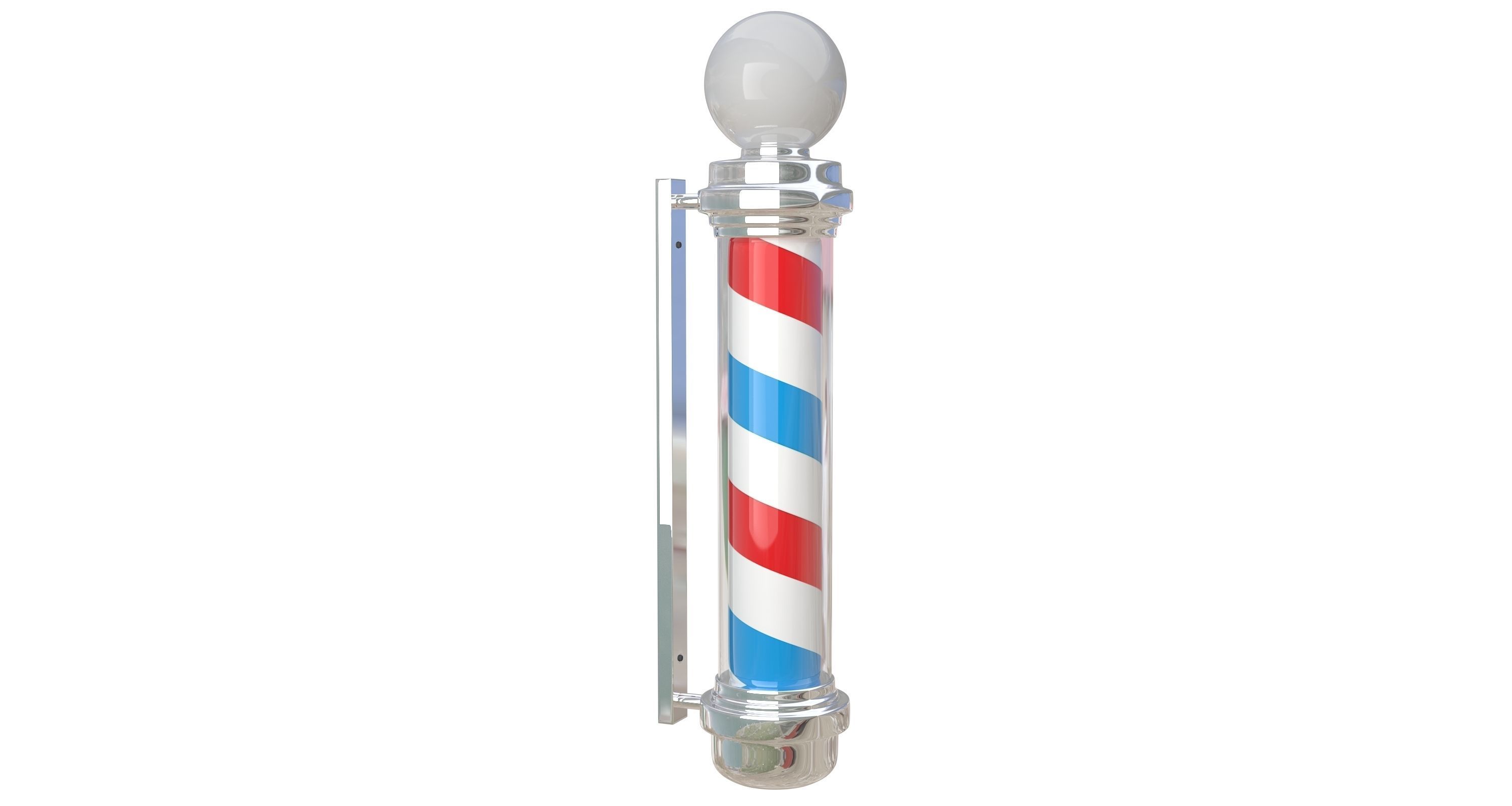 Barber Shop Pole 3D model_1
