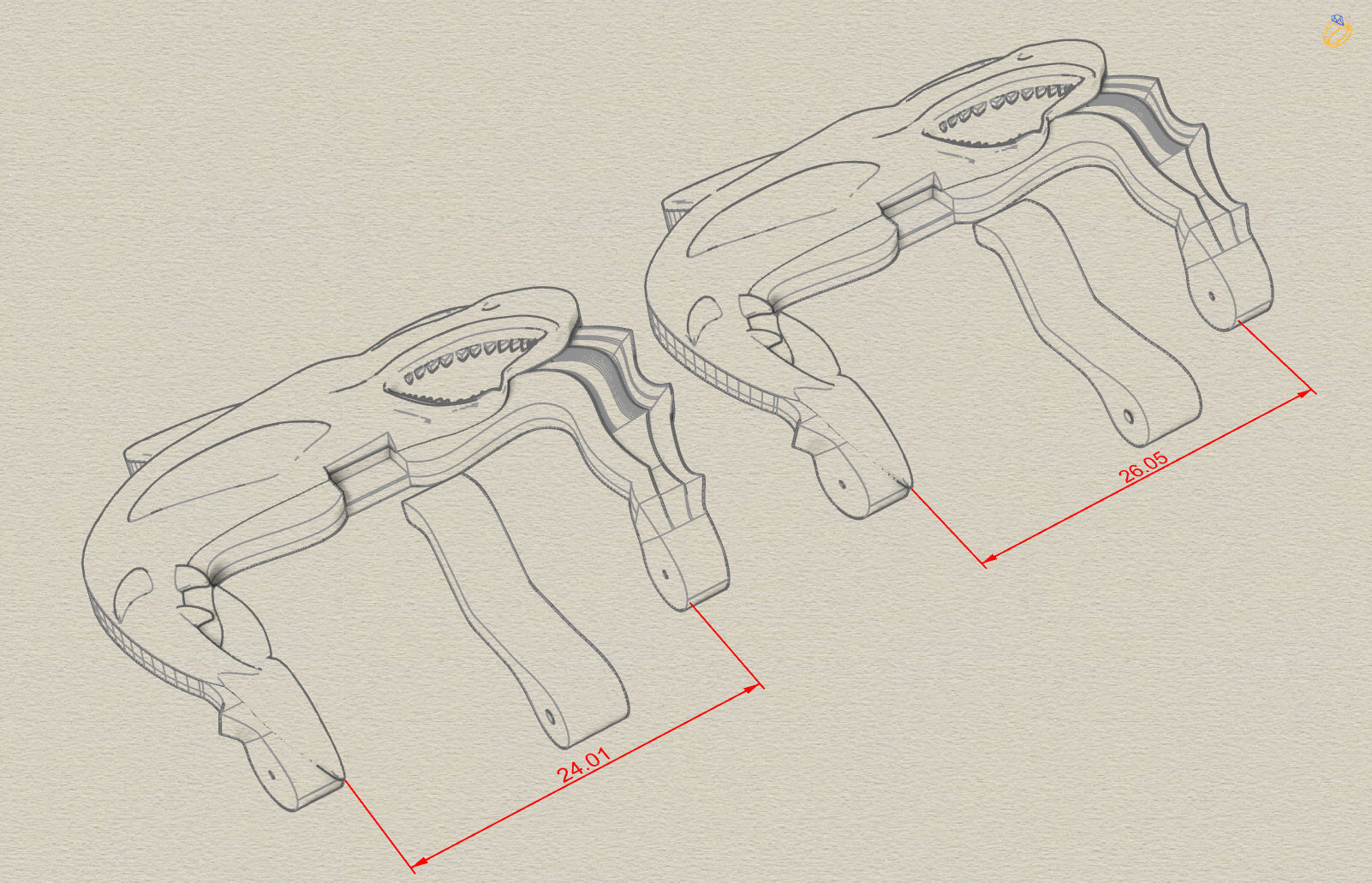 shark and an open jaw of teeth 3D print model_2