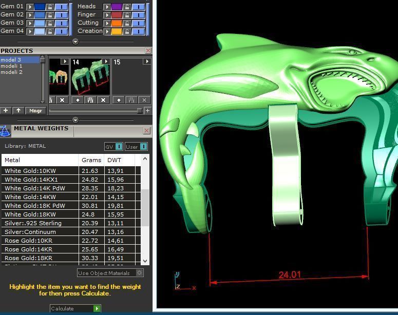 shark and an open jaw of teeth 3D print model_7