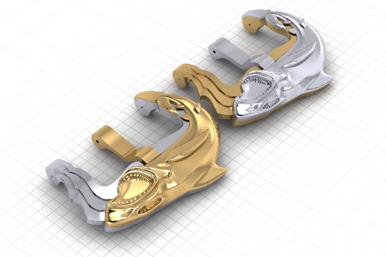 shark and an open jaw of teeth 3D print model_13