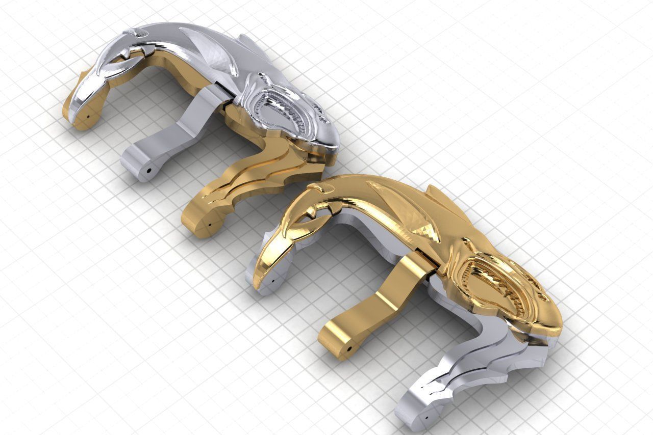 shark and an open jaw of teeth 3D print model_12