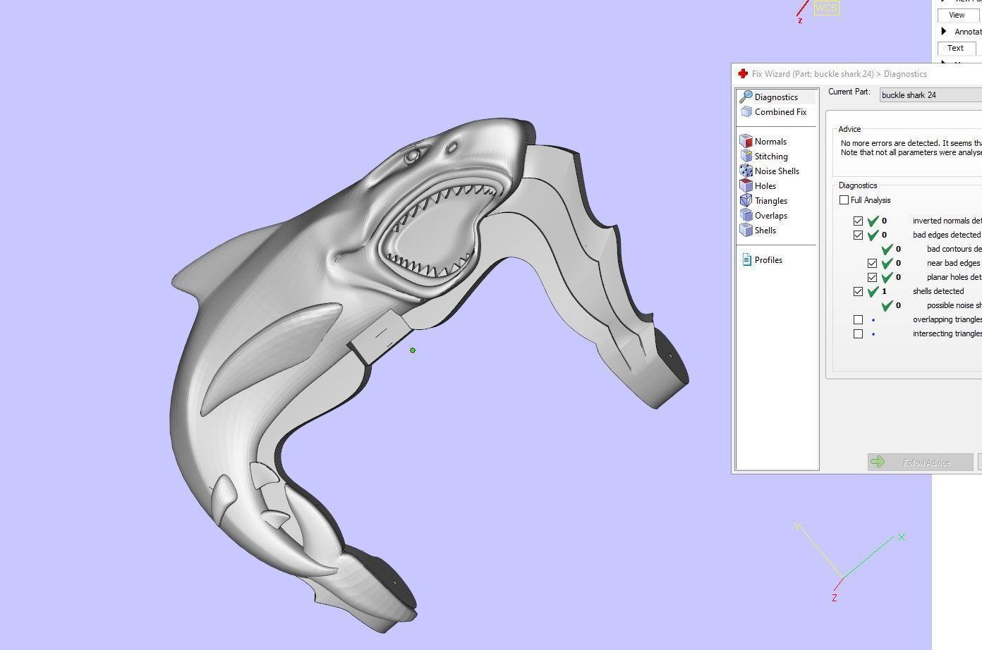 shark and an open jaw of teeth 3D print model_8