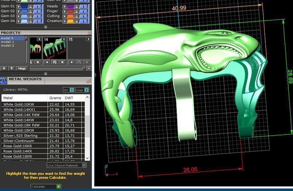 shark and an open jaw of teeth 3D print model_19