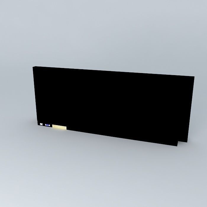 TV set glass panel Free 3D model_1