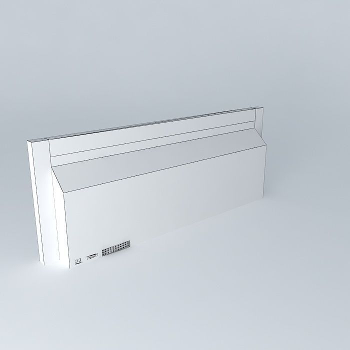 TV set glass panel Free 3D model_4