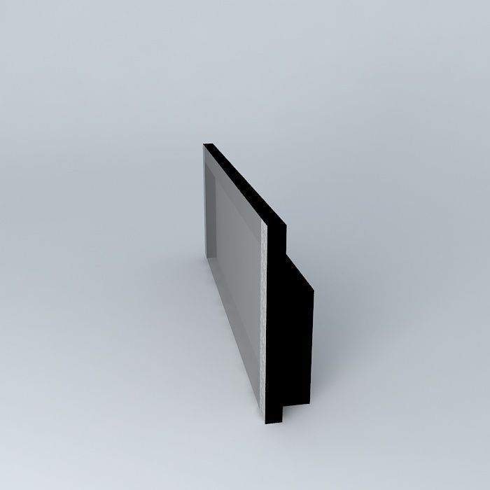 TV set glass panel Free 3D model_2