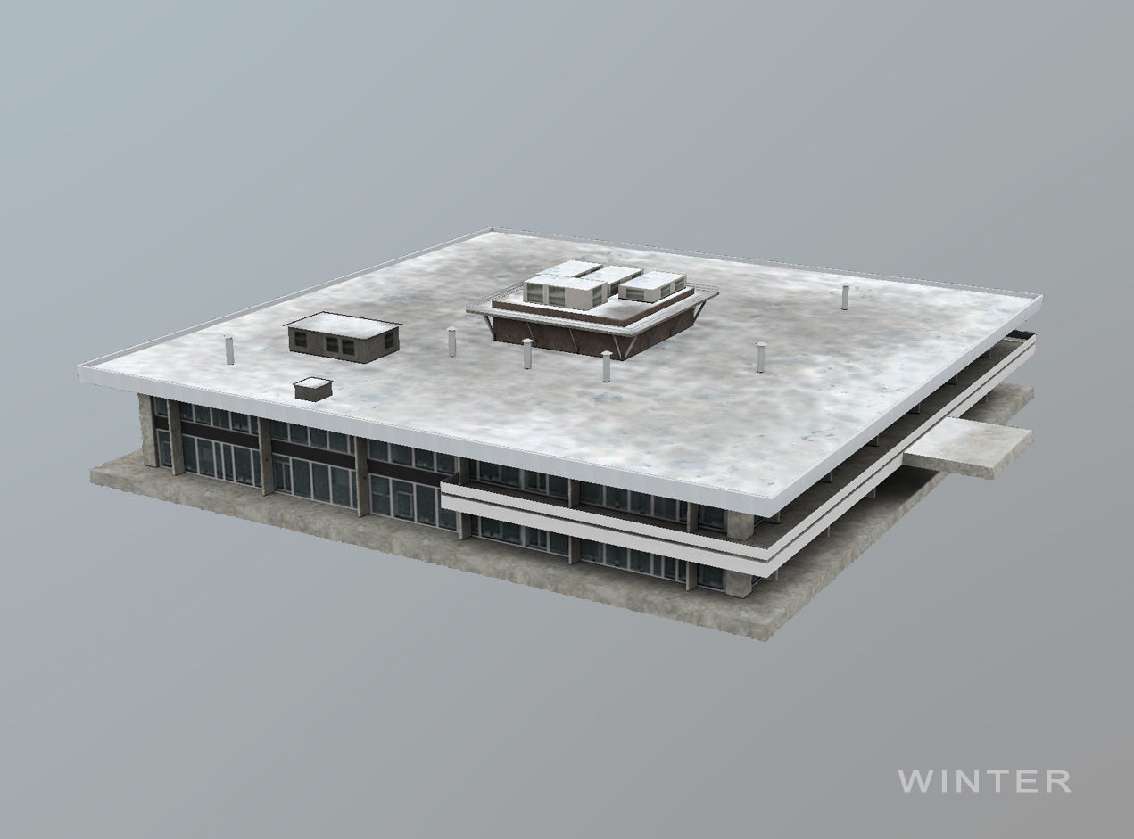 Airport Terminal UUEE TerminalB Arrival1 Low-poly 3D model_8