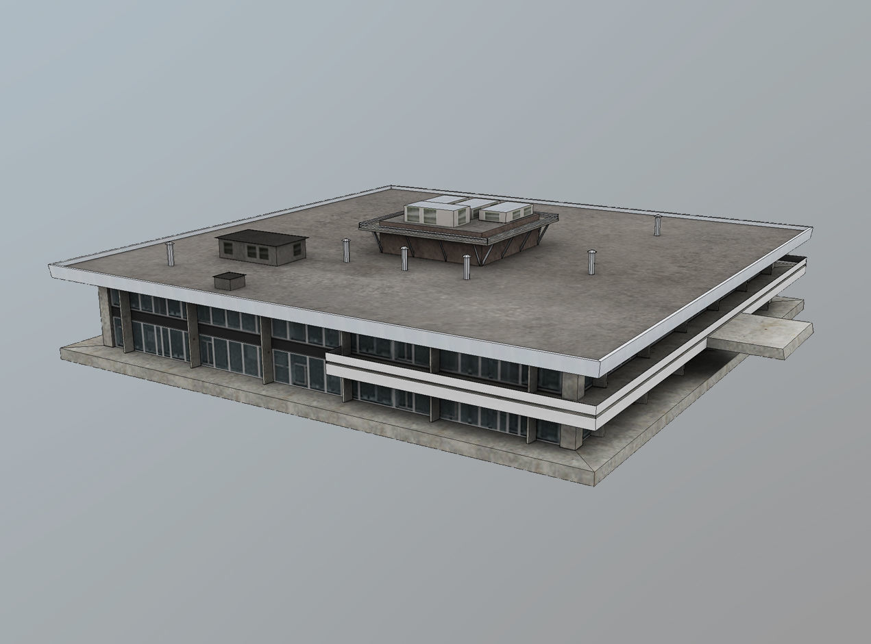 Airport Terminal UUEE TerminalB Arrival1 Low-poly 3D model_7