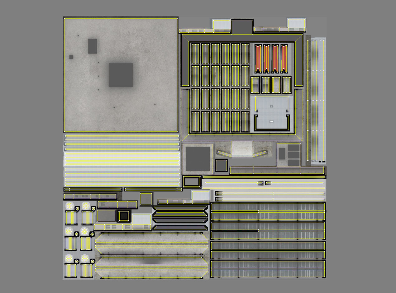 Airport Terminal UUEE TerminalB Arrival1 Low-poly 3D model_15