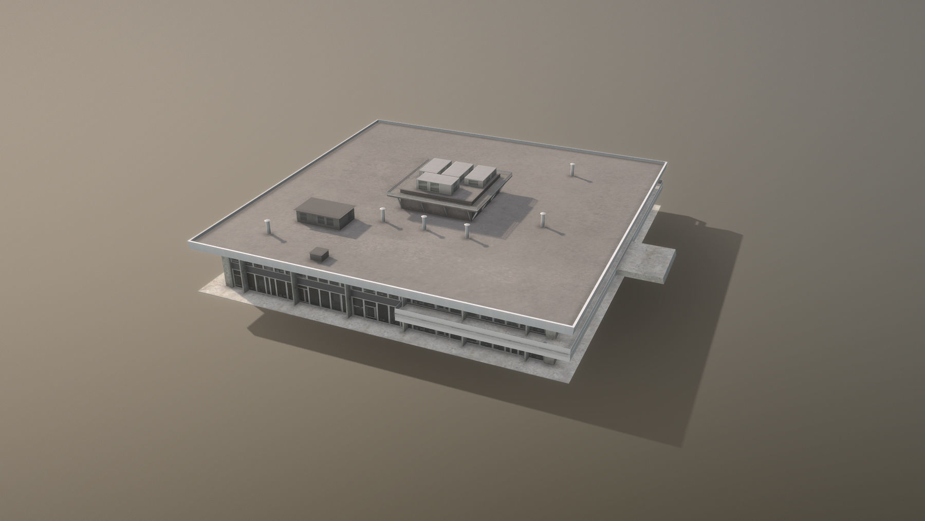 Airport Terminal UUEE TerminalB Arrival1 Low-poly 3D model_3