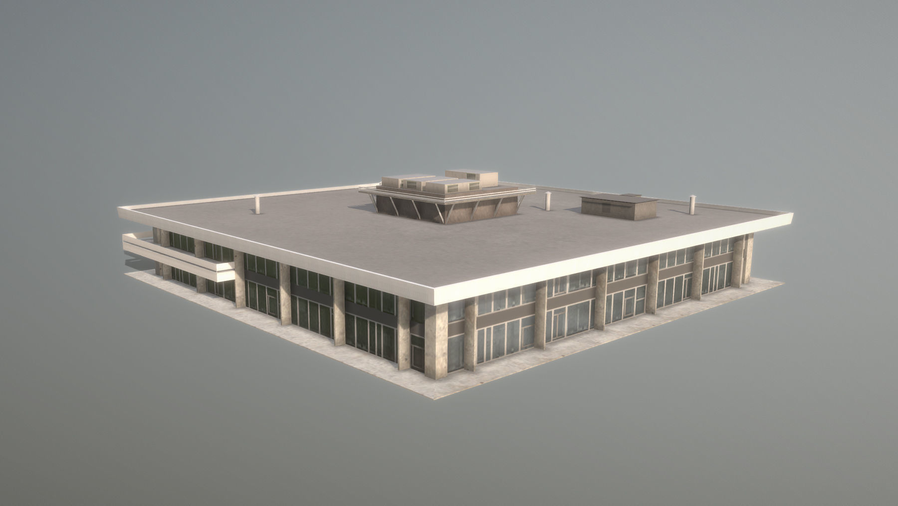 Airport Terminal UUEE TerminalB Arrival1 Low-poly 3D model_4