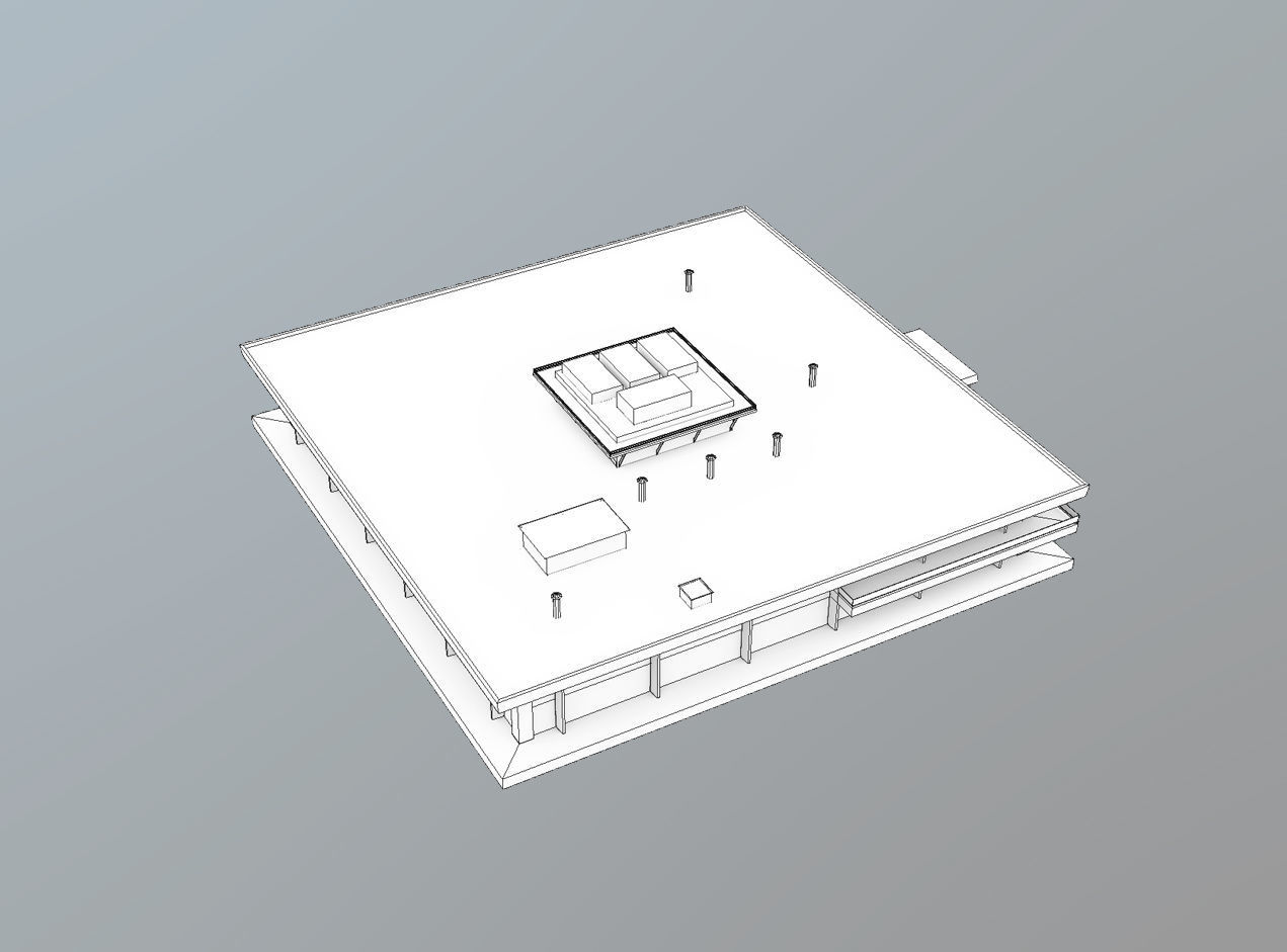 Airport Terminal UUEE TerminalB Arrival1 Low-poly 3D model_10