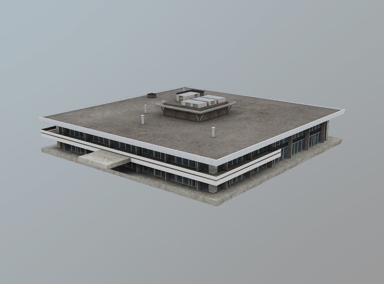 Airport Terminal UUEE TerminalB Arrival1 Low-poly 3D model_2