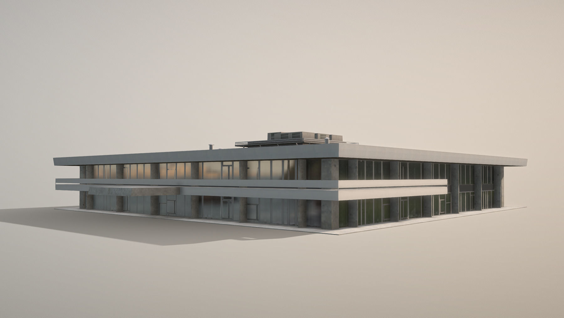 Airport Terminal UUEE TerminalB Arrival1 Low-poly 3D model_1