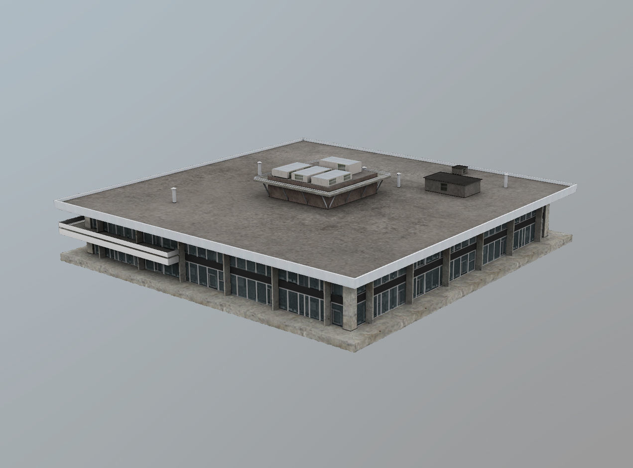 Airport Terminal UUEE TerminalB Arrival1 Low-poly 3D model_5