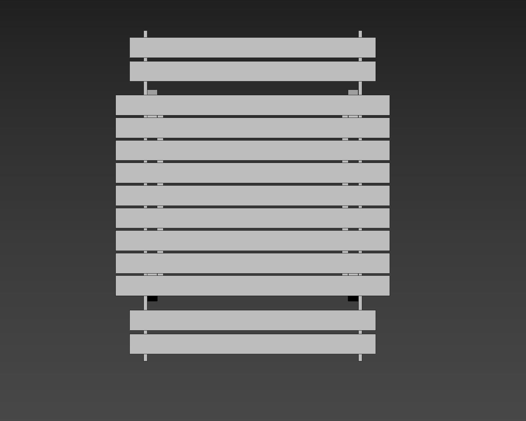 Bench picnic table Free low-poly 3D model_4