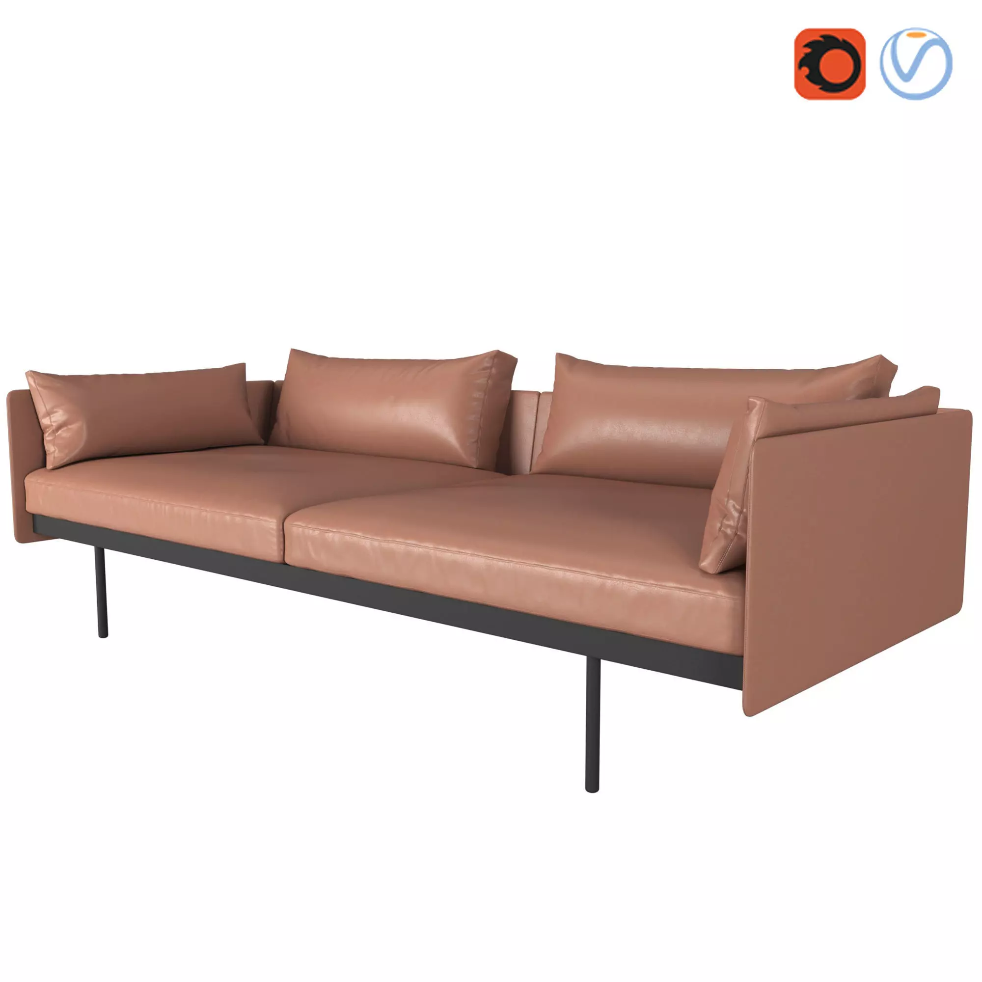 Bureau Sofa Free 3D model