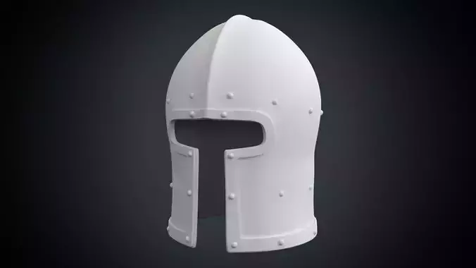 Barbute medieval helmet