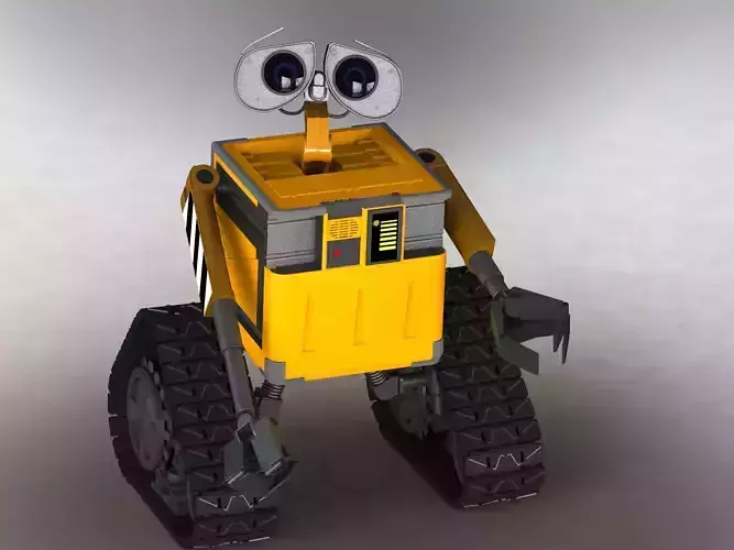 Wall- E wall - robot with big eyes