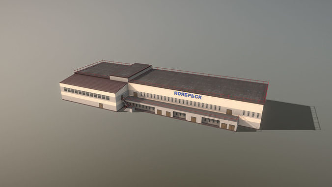 Airport Terminal USRO Terminal-01 Low-poly 3D model