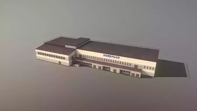 Airport Terminal USRO Terminal-01 Low-poly 3D model
