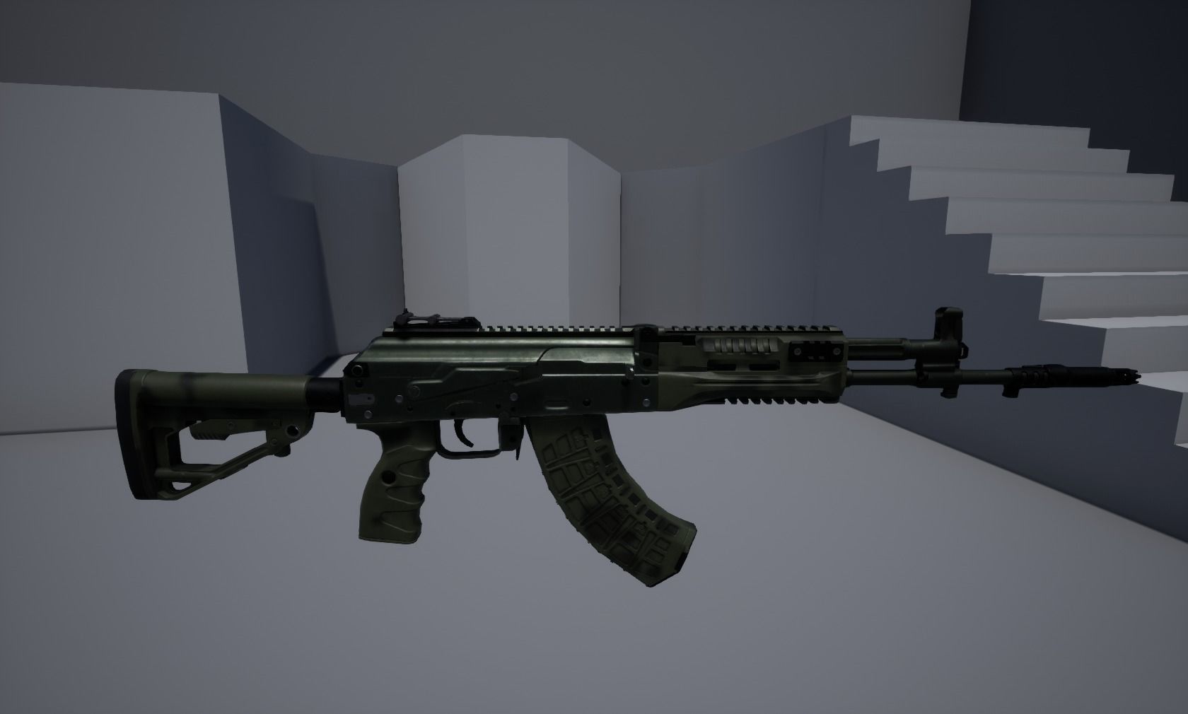 AK-15 Assault rifle Low-poly 3D model_15
