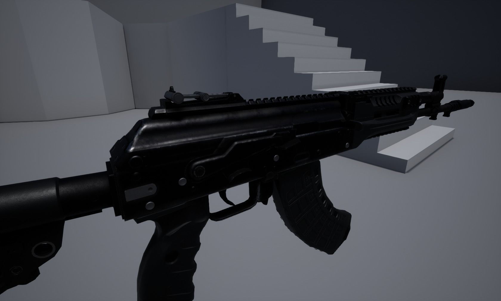 AK-15 Assault rifle Low-poly 3D model_13