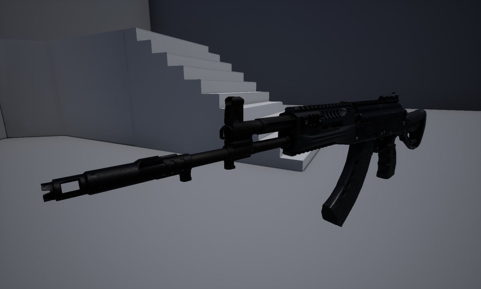 AK-15 Assault rifle Low-poly 3D model_12