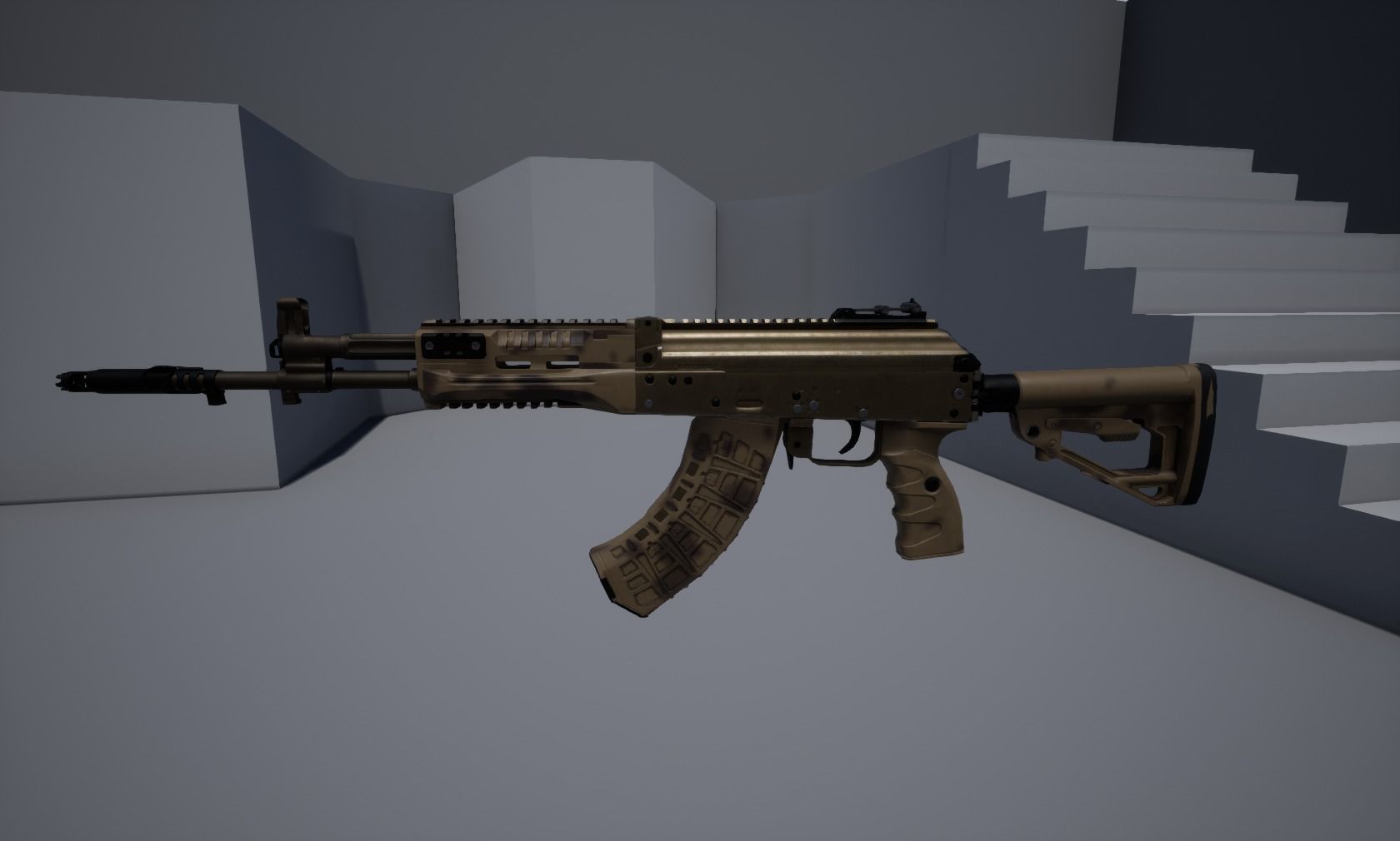 AK-15 Assault rifle Low-poly 3D model_17