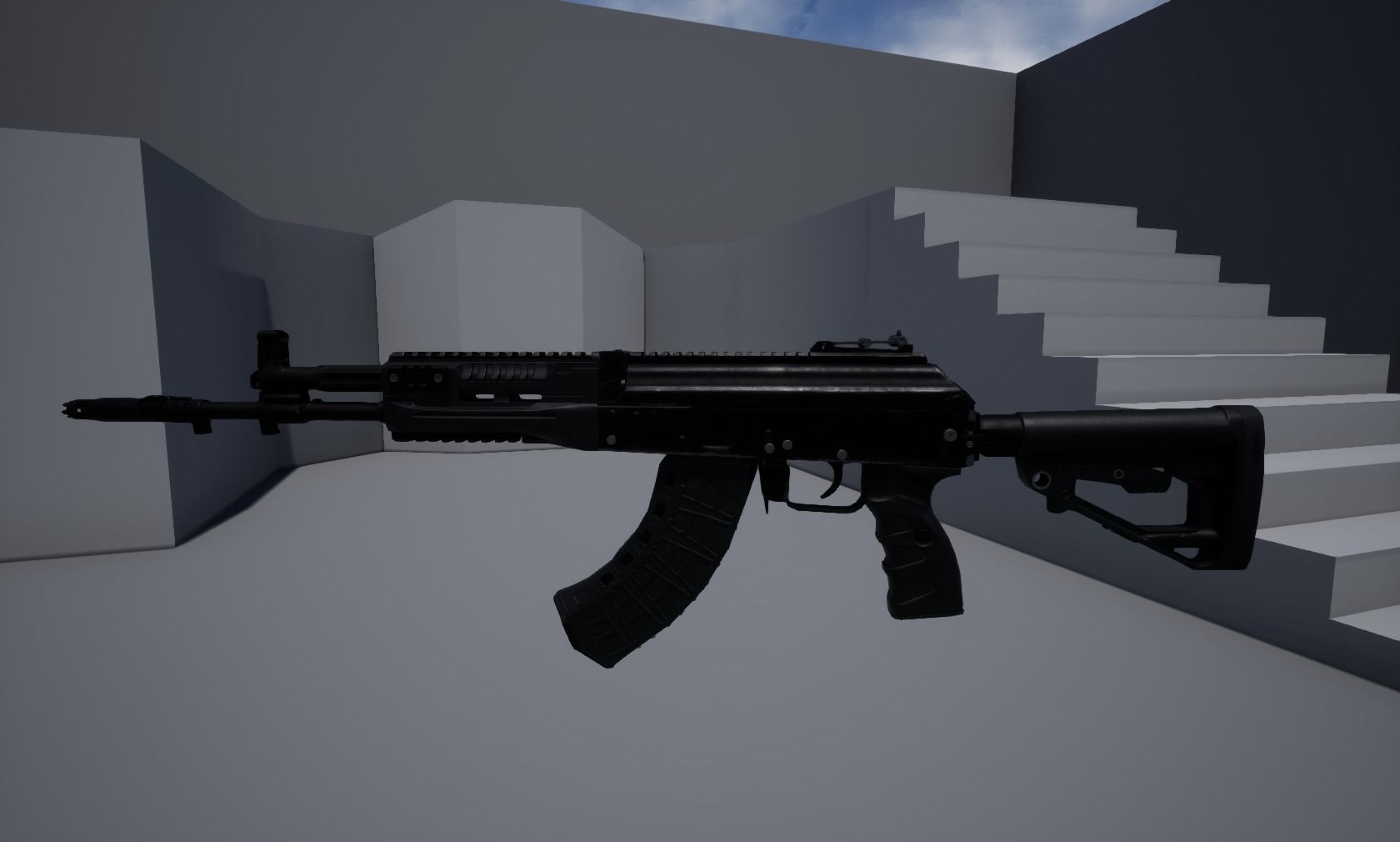 AK-15 Assault rifle Low-poly 3D model_10