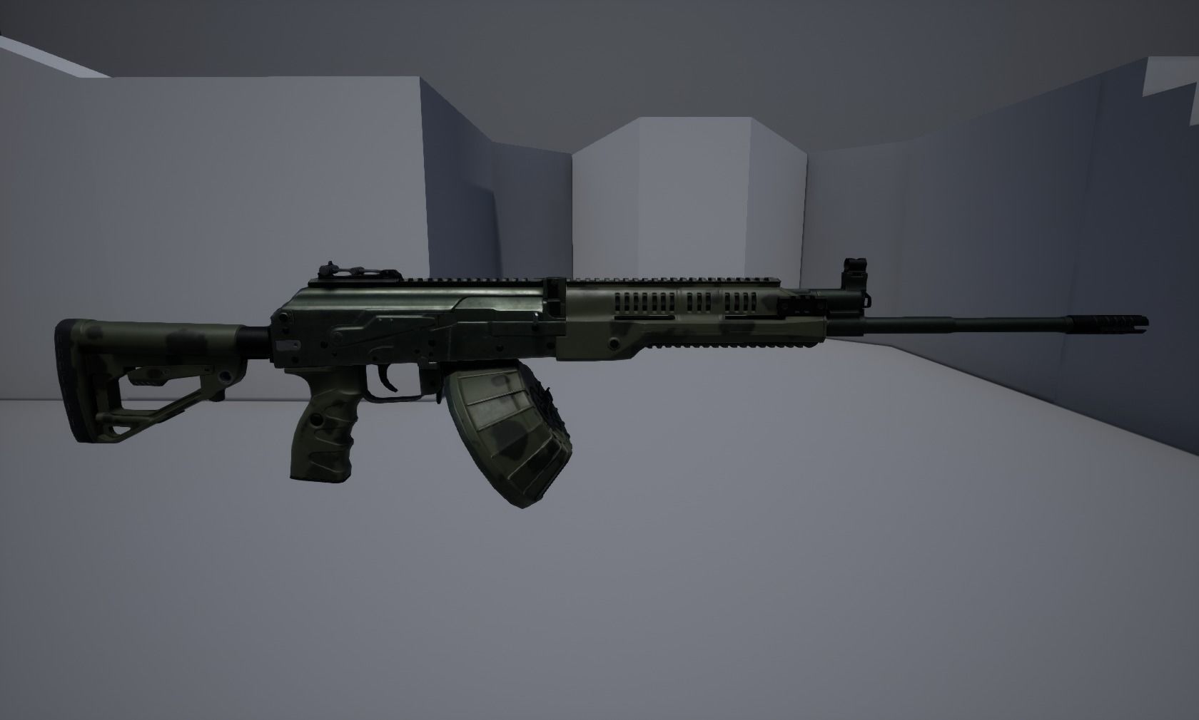 RPK-16 Machinegun  Low-poly 3D model_11