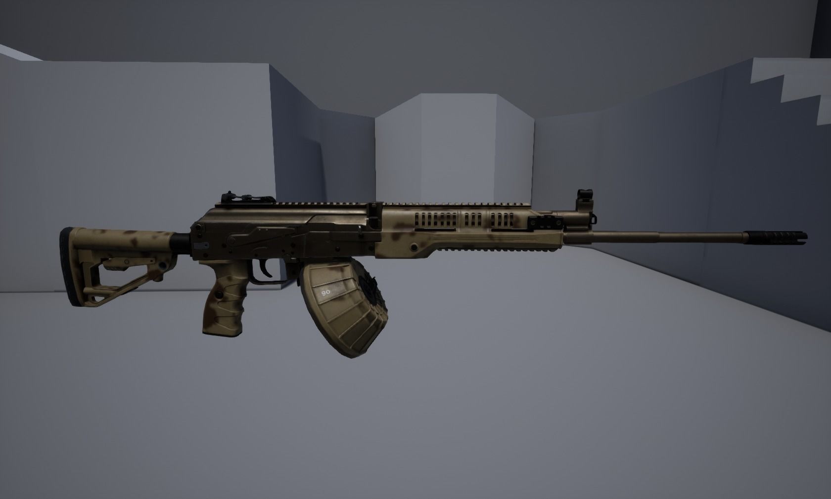 RPK-16 Machinegun  Low-poly 3D model_14