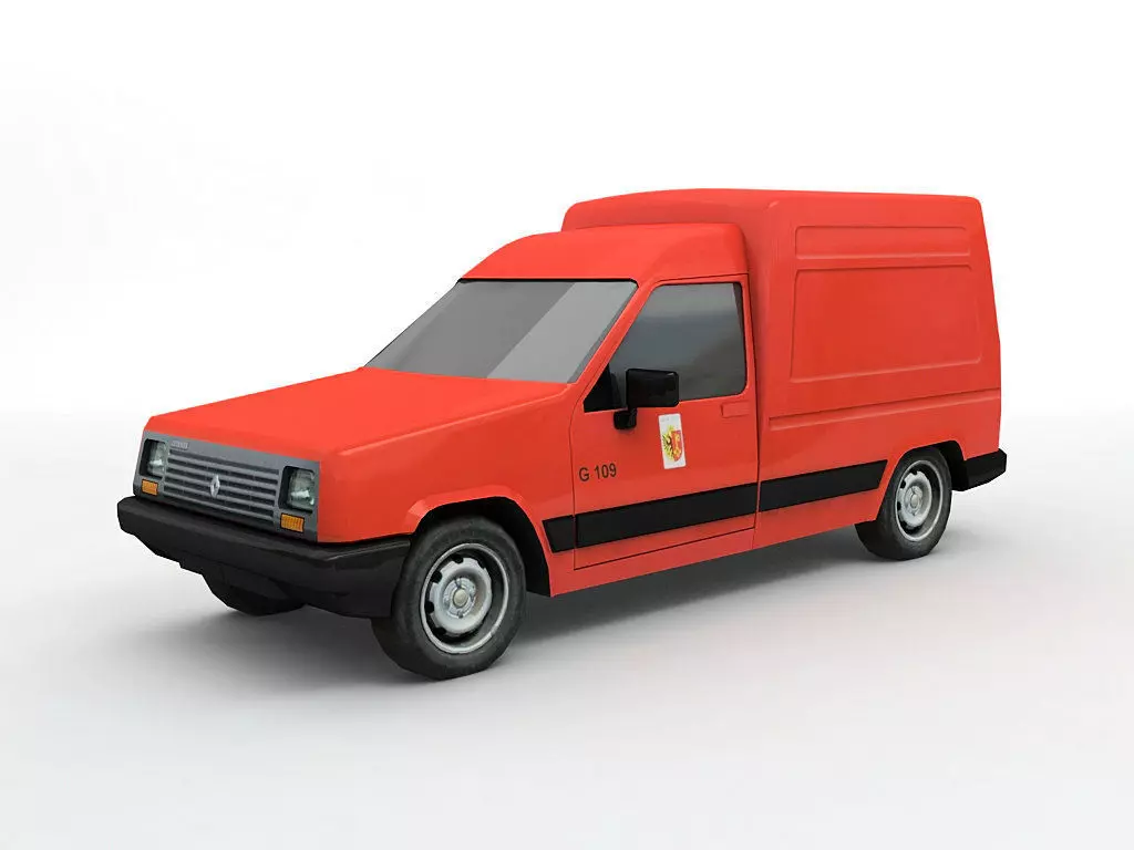 Renault Mini Cargo Truck Low-poly 3D model