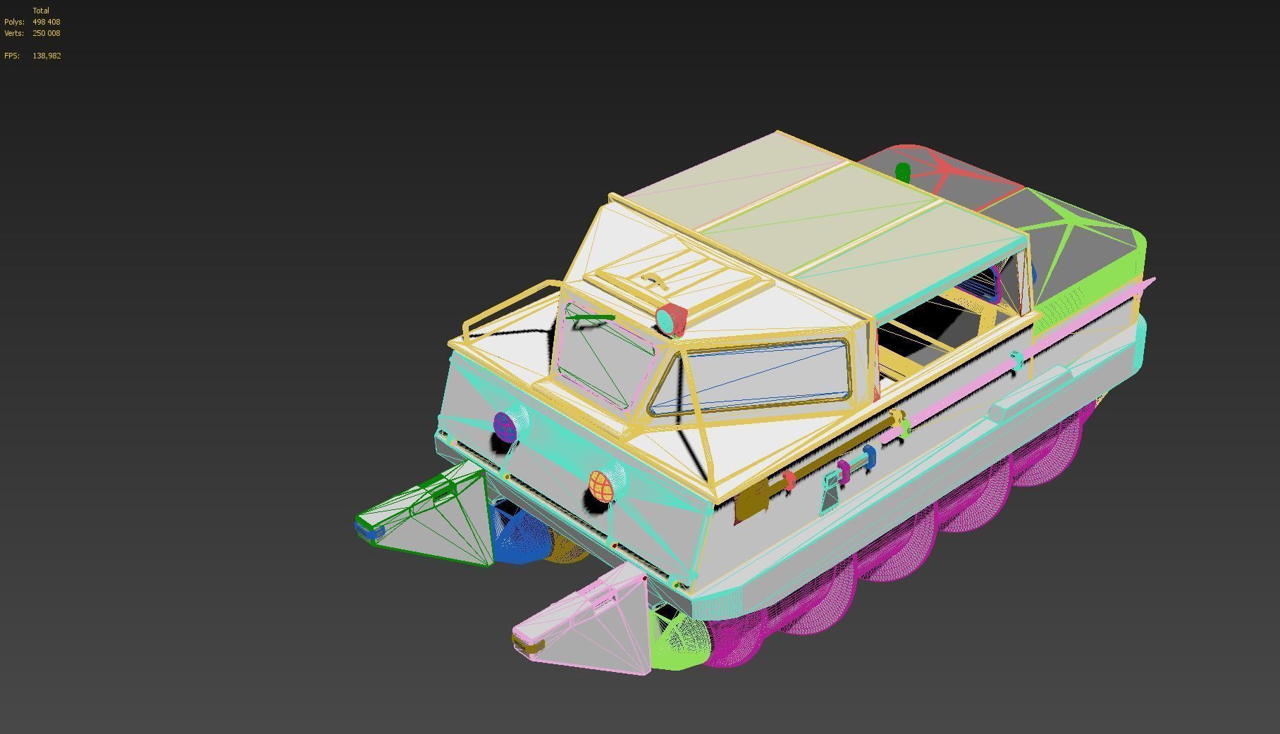 Screw terrain vehicle ZIL-2906 3D model_16