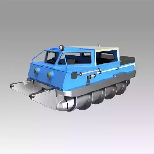 Screw terrain vehicle ZIL-2906 3D model