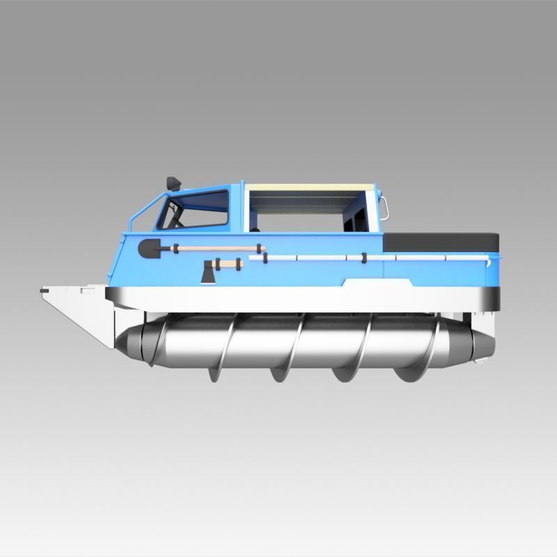 Screw terrain vehicle ZIL-2906 3D model_10