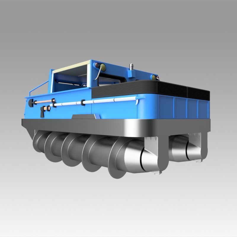 Screw terrain vehicle ZIL-2906 3D model_11