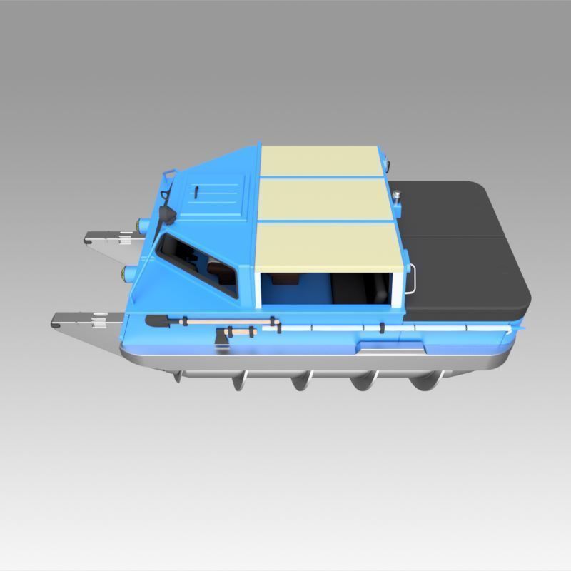 Screw terrain vehicle ZIL-2906 3D model_3