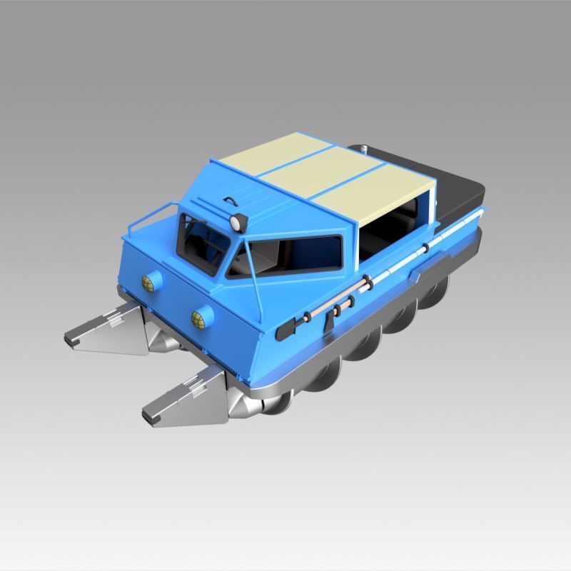 Screw terrain vehicle ZIL-2906 3D model_2