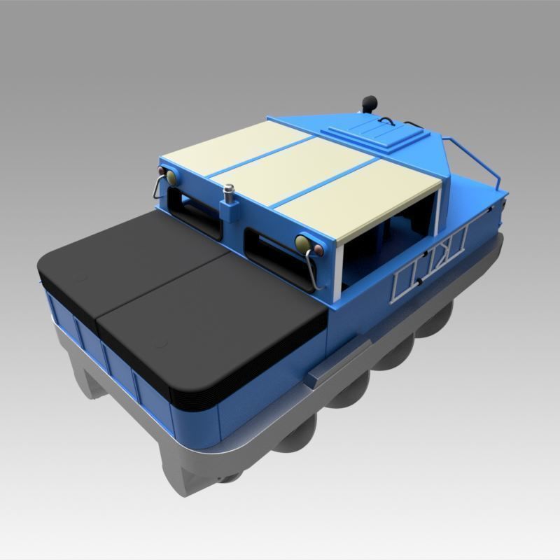 Screw terrain vehicle ZIL-2906 3D model_6