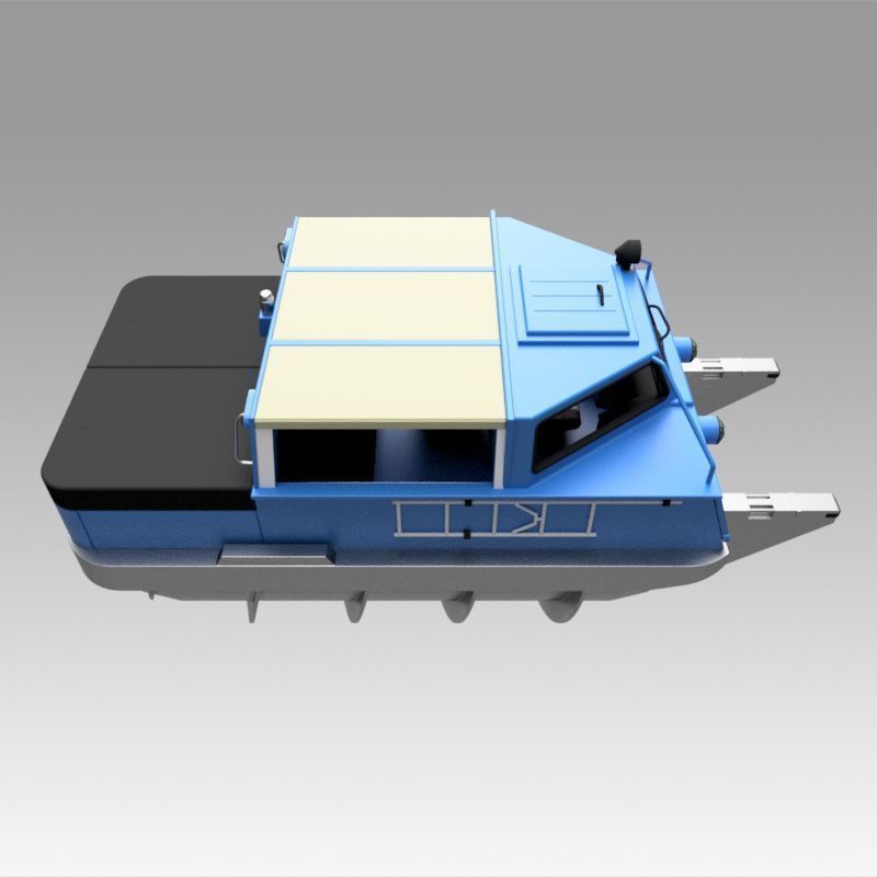Screw terrain vehicle ZIL-2906 3D model_7